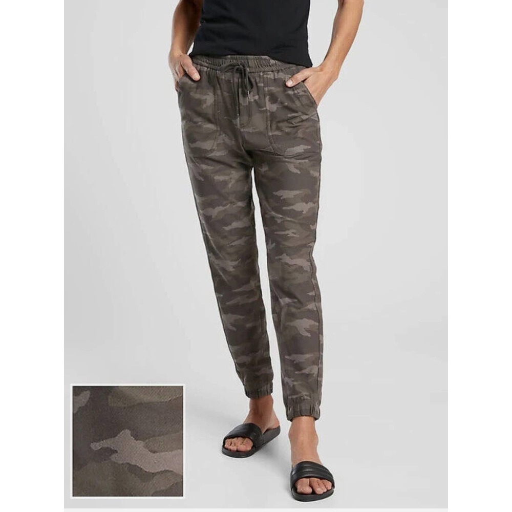 Athleta Stretch Farallon Cotton Blend Jogger Camouflage Women's 12,